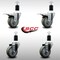 Service Caster 3.5'' SS Gray Poly Swivel 1-1/2'' Expanding Stem Caster Set 2 Total Lock Brakes, 4PK SCC-SSEXTTL20S3514-PPUB-2-S-2-112 - alternate 4